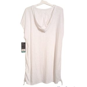 Speedo white swimsuit cover-up w/hoodie & adjustable length, only wore once 😃